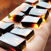 Gradient Amber Rectangular Shape Cabochons